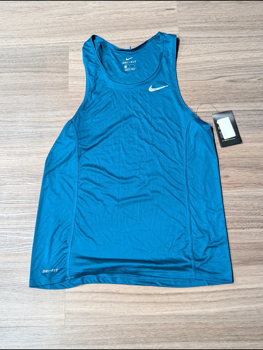 Nike Men’s Teal Blue Dri-FIT Athletic Tank